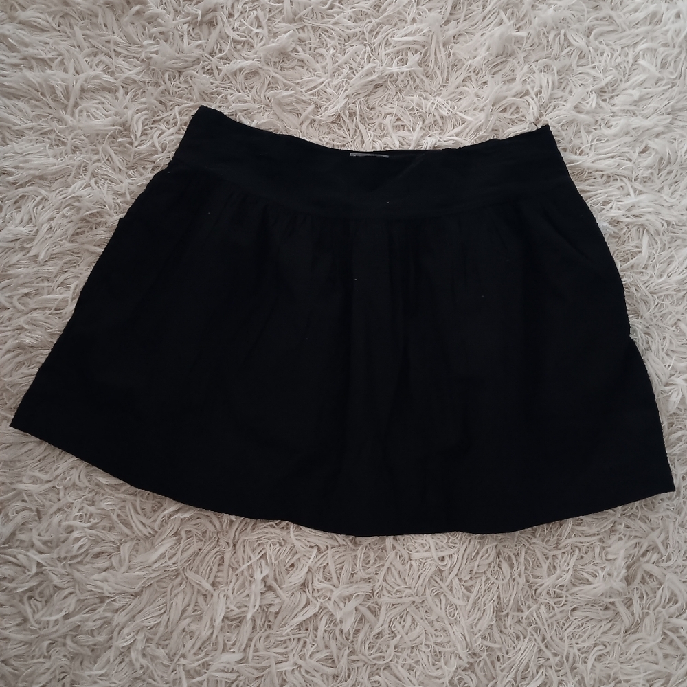 Gap Black Brocade Patterned Fully Lined Mini Short Skirt Sz 14